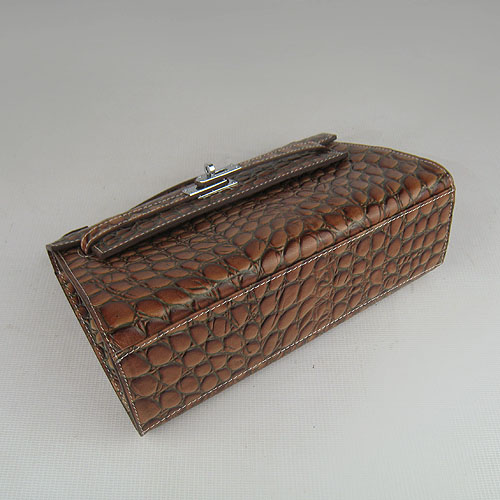 AAA Hermes Kelly 22 CM France Python Leather Handbag Light Coffee H008 On Sale - Click Image to Close